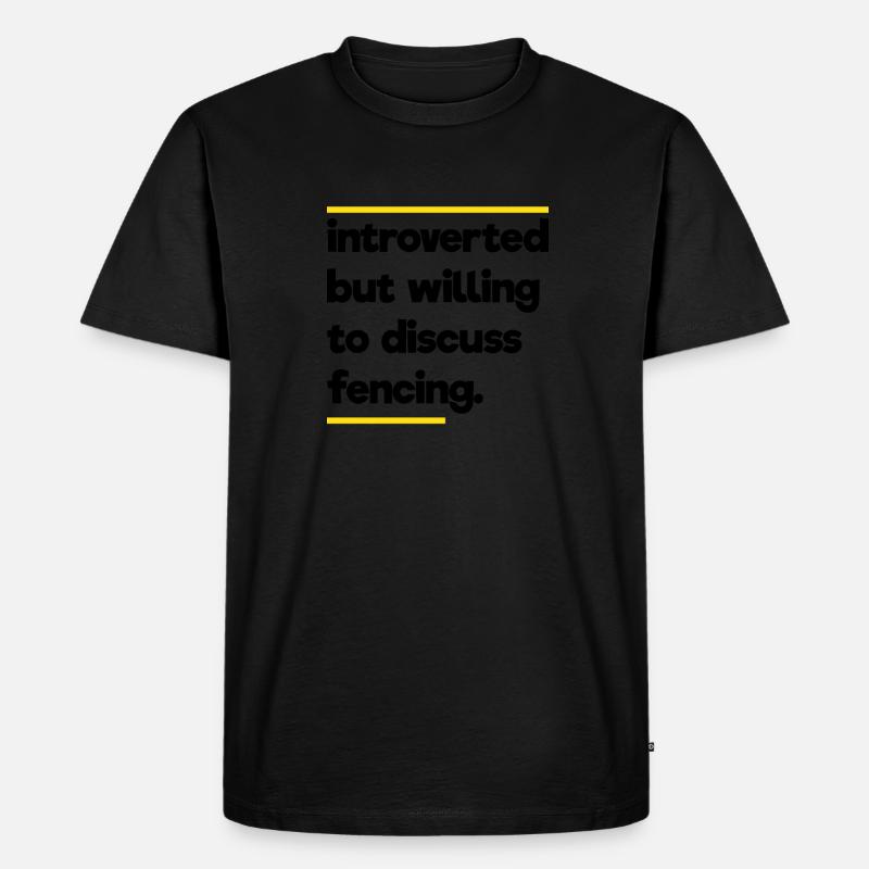 Fechten Geek - Männer Premium Bio T-Shirt - Schwarz
