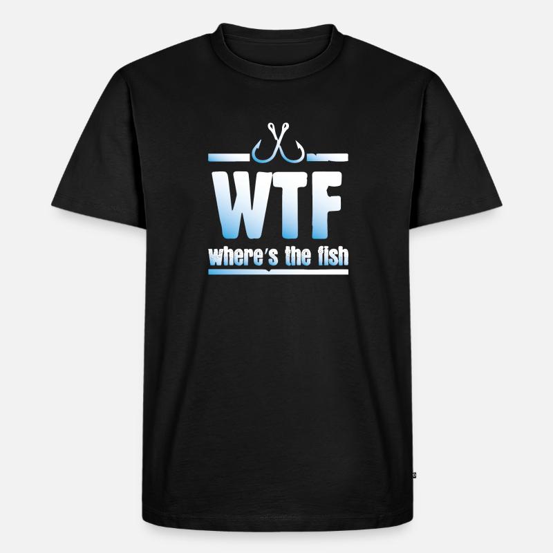Fisch was - Männer Premium Bio T-Shirt - Schwarz