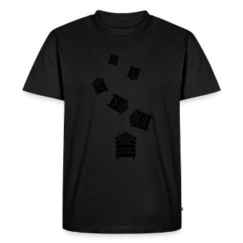 Honey Beekeeper - Men's Premium Organic T-Shirt - black - Front - Nico (187cm)