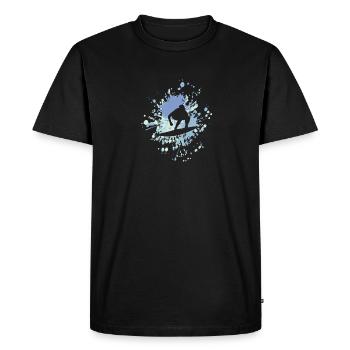 Bonne éclaboussure de couleur de surf - T-shirt Premium bio Homme - noir - Devant - Nico (187cm)