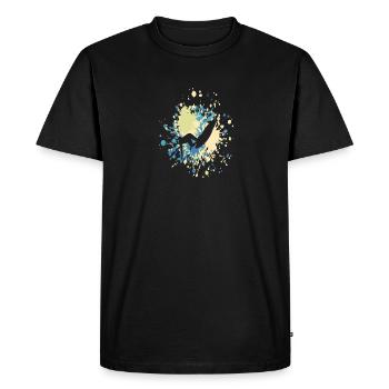 Surfer sur la grande éclaboussure de couleur - T-shirt Premium bio Homme - noir - Devant - Nico (187cm)