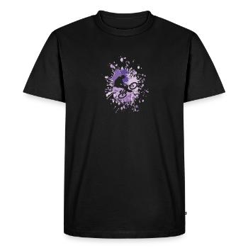 Vélo Astuces Color Splash - T-shirt Premium bio Homme - noir - Devant - Nico (187cm)