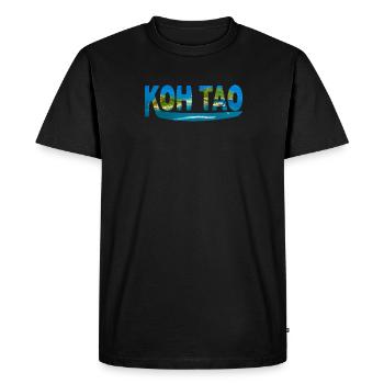 Koh Tao - Île paradisiaque - Vacances - Plongée - T-shirt Premium bio Homme - noir - Devant - Nico (187cm)