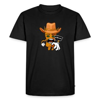 Monstre comique mignon en colère - T-shirt Premium bio Homme - noir - Devant - Nico (187cm)