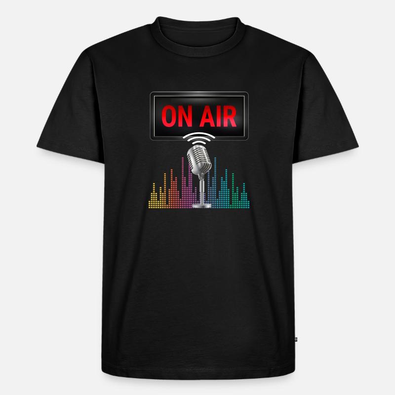 On Air - YT oder Podcast - Männer Premium Bio T-Shirt - Schwarz