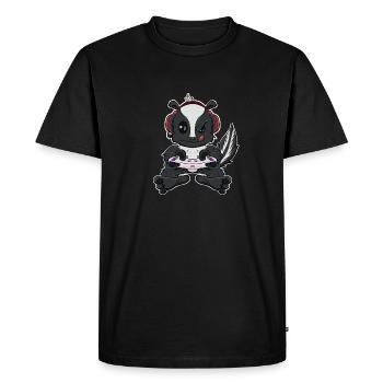 Skunk With Gaming Controller I Funny Gaming I - Men's Premium Organic T-Shirt - black - Front - Nico (187cm)