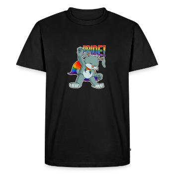 Rabbit I LGBTQ Flag I Rainbow Flag I Gay Pride - Men's Premium Organic T-Shirt - black - Front - Nico (187cm)