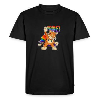 Tiger I LGBTQ Flag I Rainbow Flag I Gay Pride - Men's Premium Organic T-Shirt - black - Front - Nico (187cm)