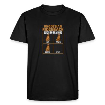 Rhodesian Ridgeback Dog - Men's Premium Organic T-Shirt - black - Front - Nico (187cm)