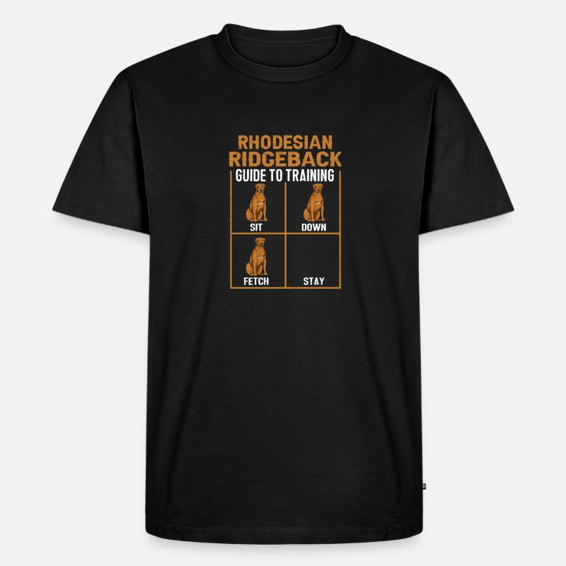 Rhodesian Ridgeback Hund - Männer Premium Bio T-Shirt - Schwarz