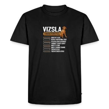 Vizsla Features Hungarian Vizsla - Men's Premium Organic T-Shirt - black - Front - Nico (187cm)
