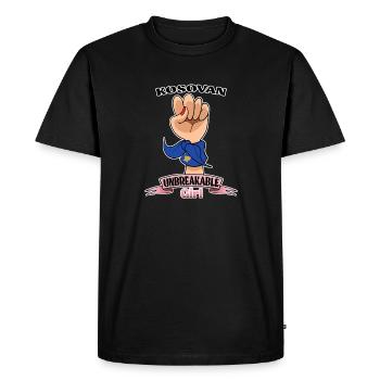 Fille kosovare incassable I Patrimoine kosovar I - T-shirt Premium bio Homme - noir - Devant - Nico (187cm)