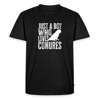 Molinasittich Perroquet Oiseau Perruche du Soleil - T-shirt Premium bio Homme - noir - Devant - Nico (187cm)