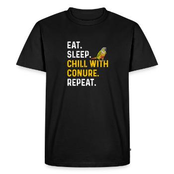 Molinasittich Perroquet Oiseau Perruche du Soleil - T-shirt Premium bio Homme - noir - Devant - Nico (187cm)