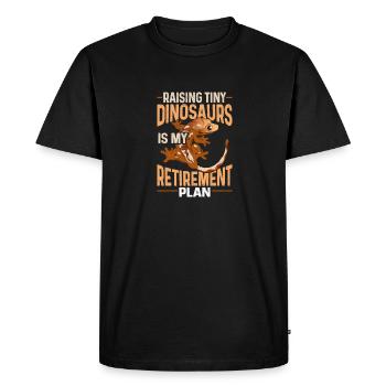 Lézard Gecko couronné Herpétologiste des reptiles - T-shirt Premium bio Homme - noir - Devant - Nico (187cm)