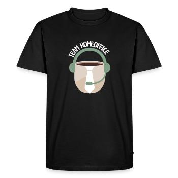 Team Home Office Sloth Home Work Gift Idea - Men's Premium Organic T-Shirt - black - Front - Nico (187cm)