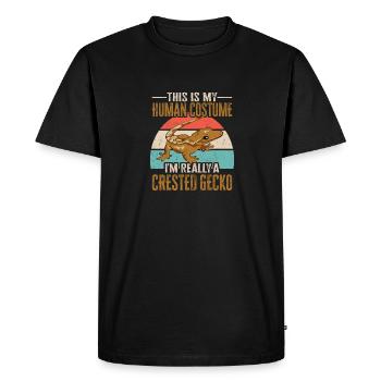 Crowned Gecko Lizard Reptile Herpetologist - Men's Premium Organic T-Shirt - black - Front - Nico (187cm)
