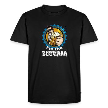 Je suis l’homme de la bière - T-shirt Premium bio Homme - noir - Devant - Nico (187cm)