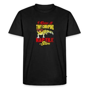 Leopard Gecko Lizard Reptiles Herpetologist - Men's Premium Organic T-Shirt - black - Front - Nico (187cm)
