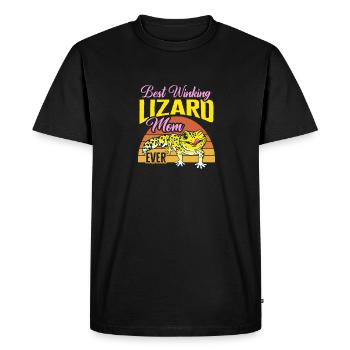Leopard Gecko Lizard Reptiles Herpetologist - Men's Premium Organic T-Shirt - black - Front - Nico (187cm)