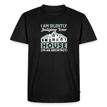 Architect Art Architecture Designer - Men's Premium Organic T-Shirt - black - Front - Nico (187cm)
