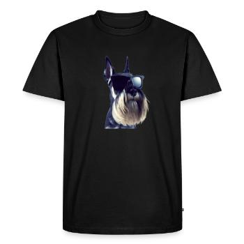 Miniature Schnauzer - T-shirt Premium bio Homme - noir - Devant - Nico (187cm)