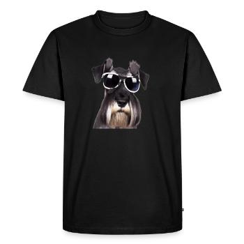 Miniature Schnauzer - T-shirt Premium bio Homme - noir - Devant - Nico (187cm)
