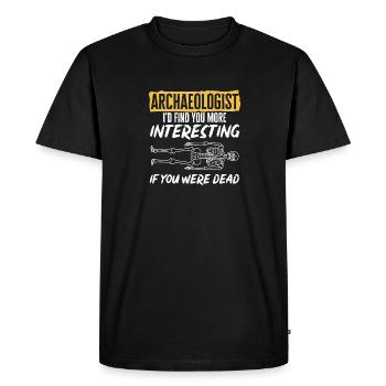 Archaeology Gift Archaeologist - Men's Premium Organic T-Shirt - black - Front - Nico (187cm)
