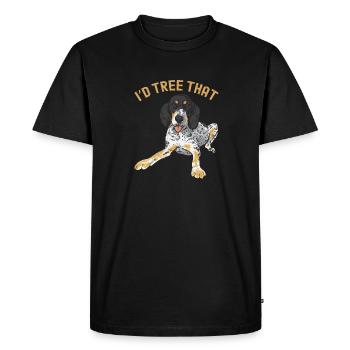 Bluetick Coonhound Cadeau Drôle Dicton - T-shirt Premium bio Homme - noir - Devant - Nico (187cm)