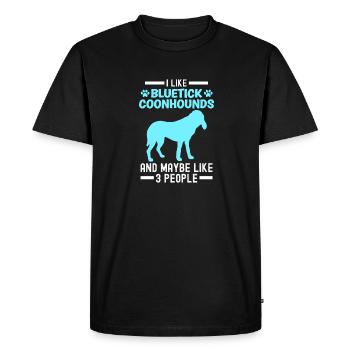 Bluetick Coonhound Cadeau Drôle Dicton - T-shirt Premium bio Homme - noir - Devant - Nico (187cm)