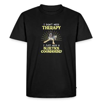 Bluetick Coonhound Cadeau Drôle Dicton - T-shirt Premium bio Homme - noir - Devant - Nico (187cm)