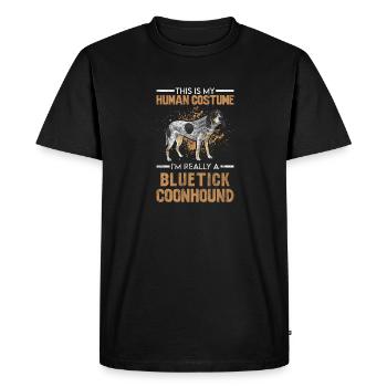 Bluetick Coonhound Cadeau Drôle Dicton - T-shirt Premium bio Homme - noir - Devant - Nico (187cm)