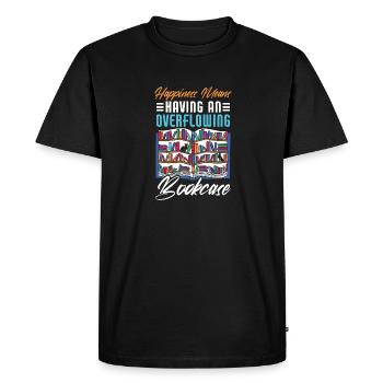 Les amateurs de livres de chats lisent des livres - T-shirt Premium bio Homme - noir - Devant - Nico (187cm)