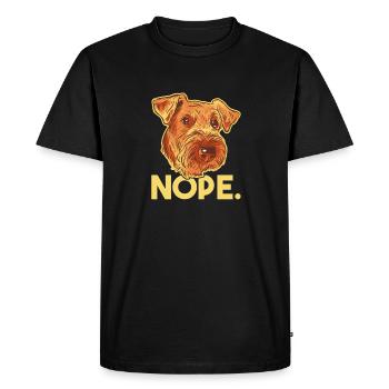 Airedale Terrier Chien - T-shirt Premium bio Homme - noir - Devant - Nico (187cm)