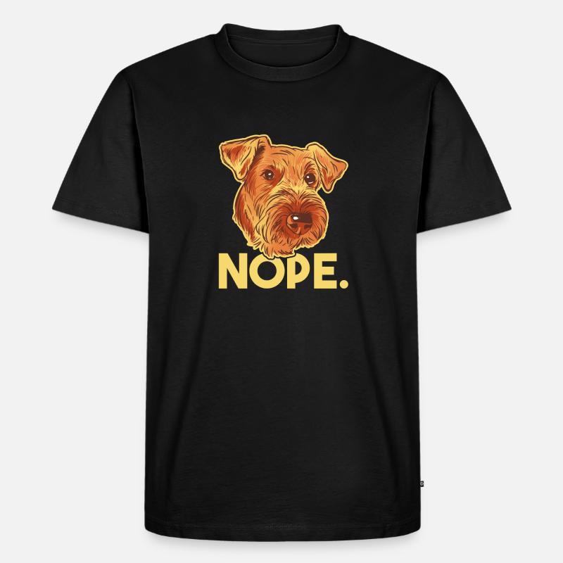 Airedale Terrier Hund - Männer Premium Bio T-Shirt - Schwarz