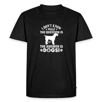 Airedale Terrier Chien - T-shirt Premium bio Homme - noir - Devant - Nico (187cm)