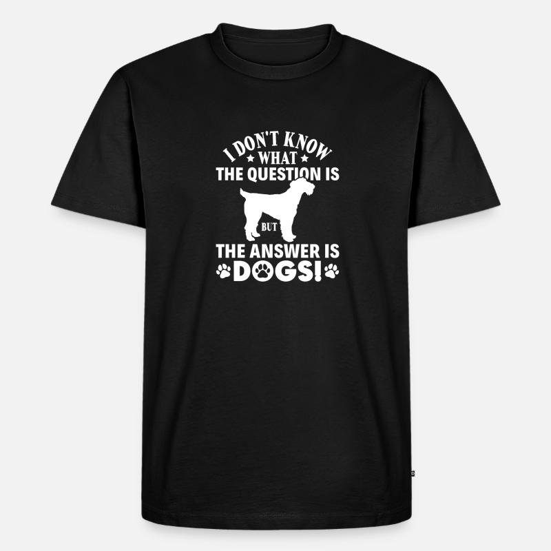 Airedale Terrier Hund - Männer Premium Bio T-Shirt - Schwarz