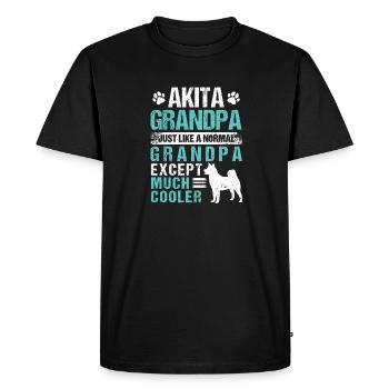 Akita Inu américain - T-shirt Premium bio Homme - noir - Devant - Nico (187cm)