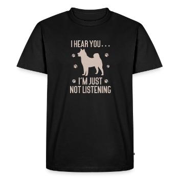 Akita Inu américain - T-shirt Premium bio Homme - noir - Devant - Nico (187cm)