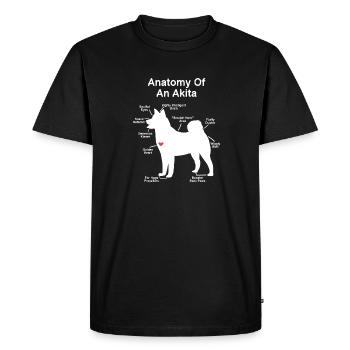 Akita Inu américain - T-shirt Premium bio Homme - noir - Devant - Nico (187cm)