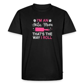 Akita Inu américain - T-shirt Premium bio Homme - noir - Devant - Nico (187cm)