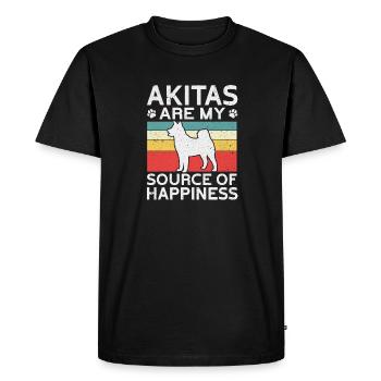 Akita Inu américain - T-shirt Premium bio Homme - noir - Devant - Nico (187cm)