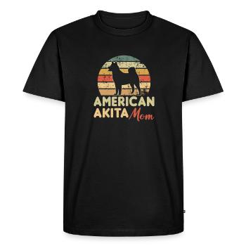 Akita Inu américain - T-shirt Premium bio Homme - noir - Devant - Nico (187cm)
