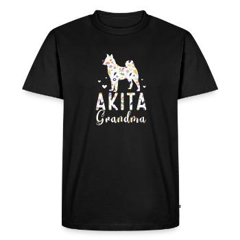 Akita Inu américain - T-shirt Premium bio Homme - noir - Devant - Nico (187cm)