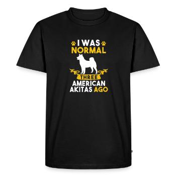 Akita Inu américain - T-shirt Premium bio Homme - noir - Devant - Nico (187cm)