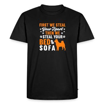 Akita Inu américain - T-shirt Premium bio Homme - noir - Devant - Nico (187cm)