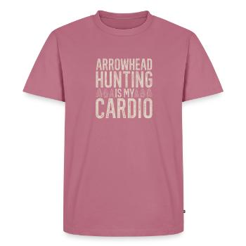Arrowhead Hunting Arrowhead Collector - Men's Premium Organic T-Shirt - mauve - Front - Nico (187cm)