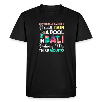 Outdoor Camping Hiking Backpacking - Men's Premium Organic T-Shirt - black - Front - Nico (187cm)