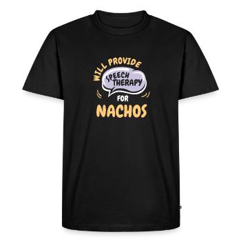 Provide Speech Therapy for Nacho's Funny Speech - Men's Premium Organic T-Shirt - black - Front - Nico (187cm)