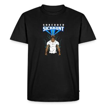 Entraînement Musculation Gym Haltérophilie - T-shirt Premium bio Homme - noir - Devant - Nico (187cm)